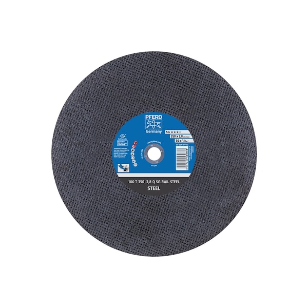 Pferd Abrasive Cut-Off Wheel, 14 in Dia, 1/8 in Thick, 1 in Arbor Hole Size, Aluminum oxide A, 24 Grit 64402 - main